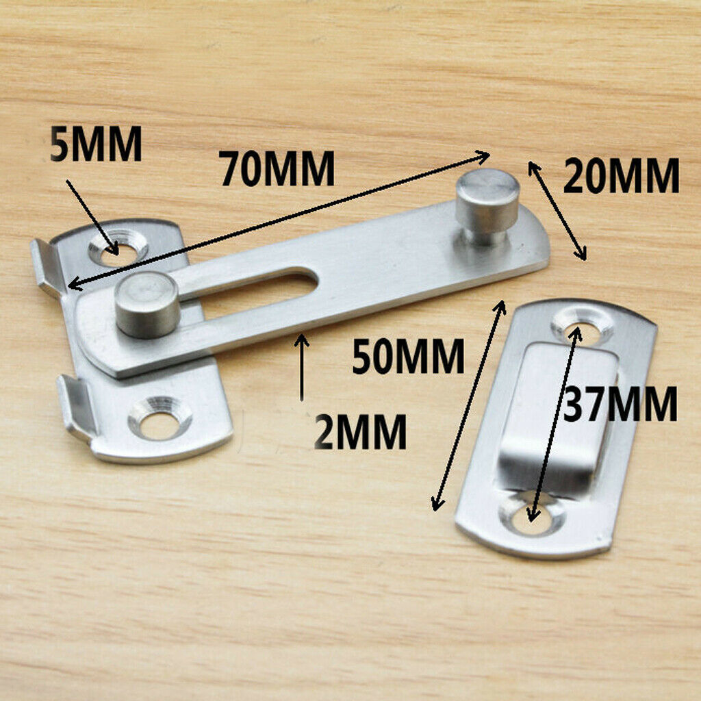 Stainless Steel Door Latch Sliding Lock Barrel Bolt Door Lock Latch Bolt, Safety