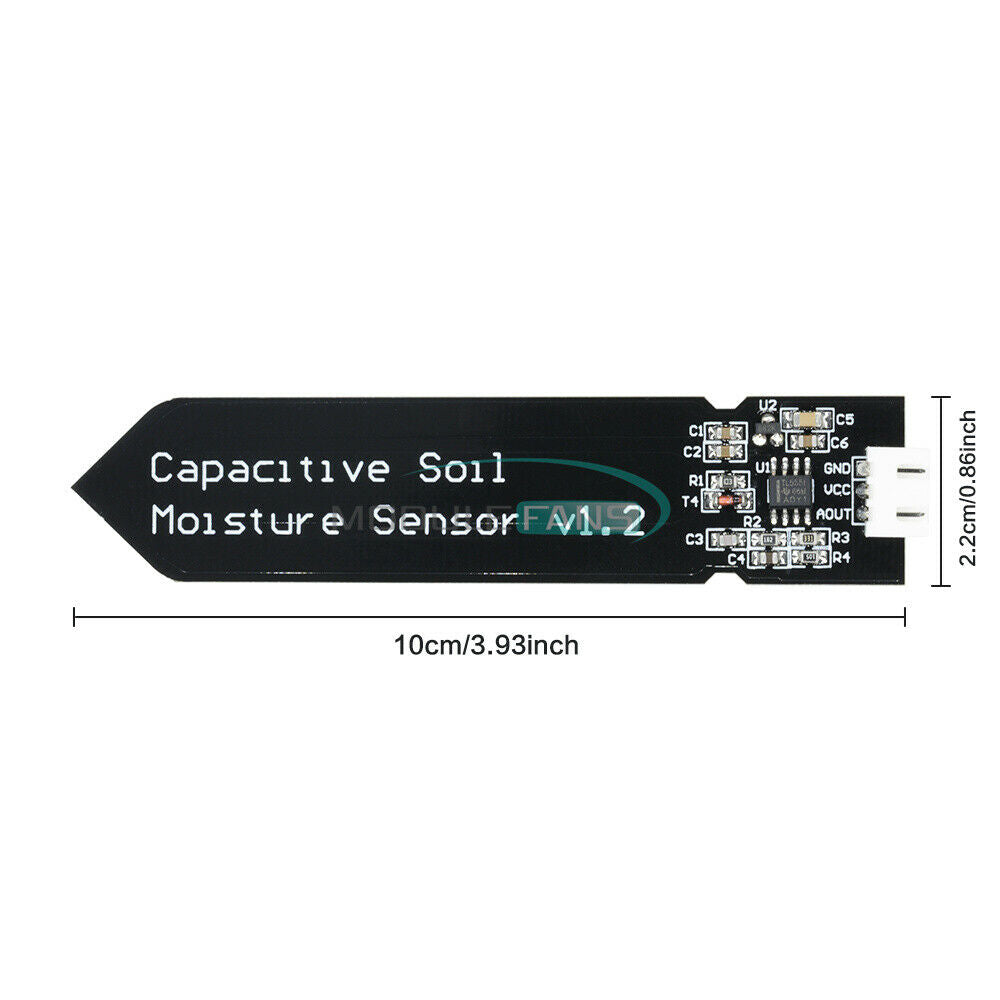 2PCS DC 3.3-5.5V Analog Capacitive Soil Moisture Sensor V1.2 Corrosion Resistant