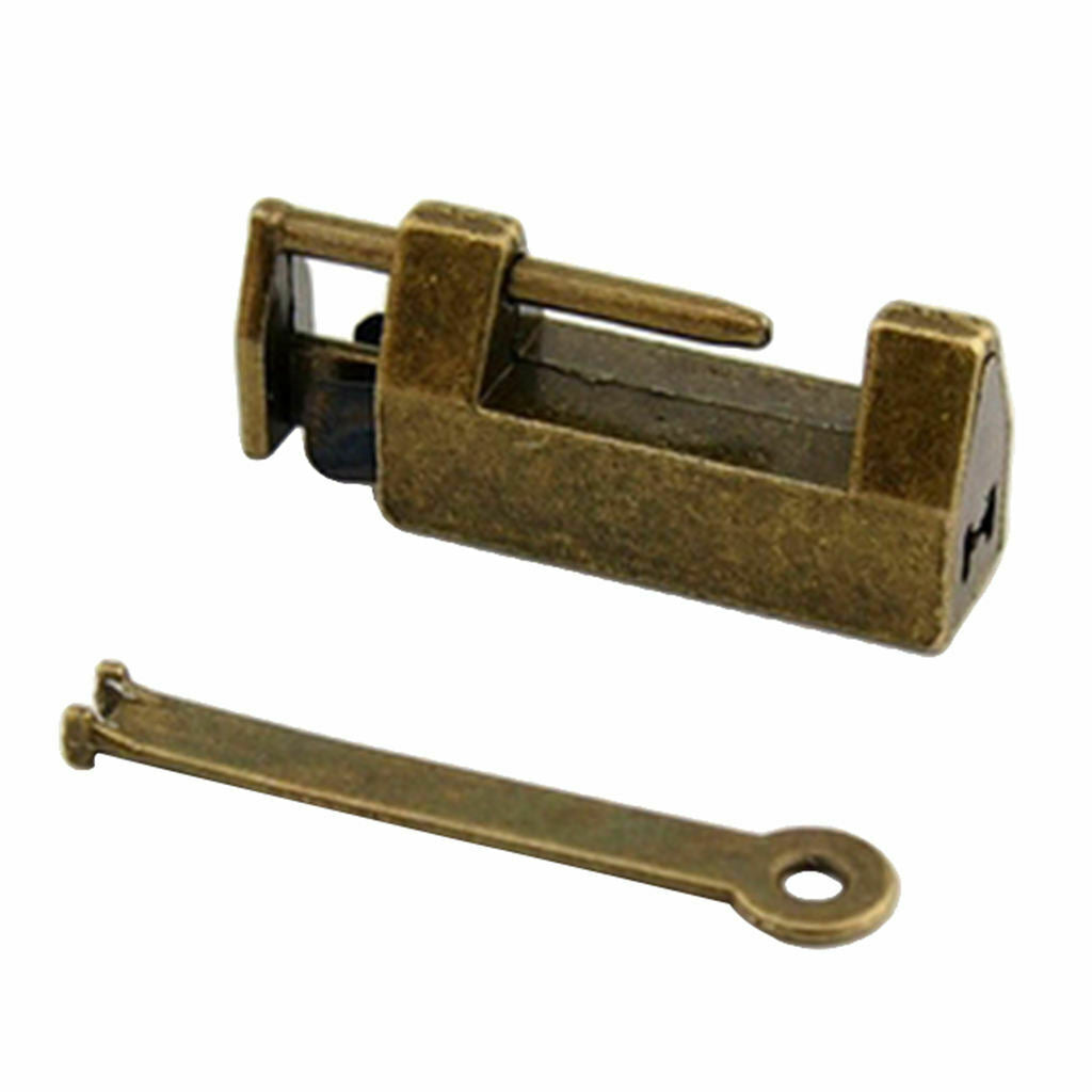 Retro Chinese Padlock Collectible Alloy Mini Lock for Cabinet Wine Boxes