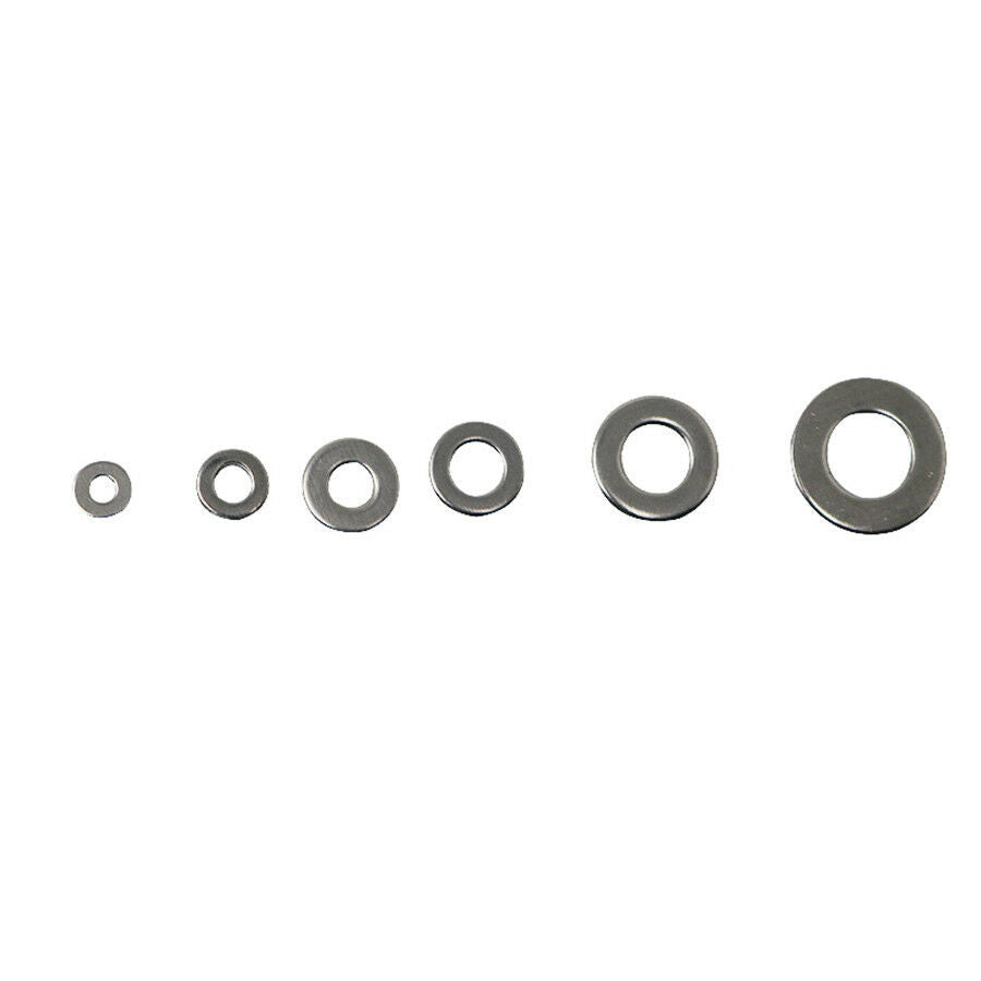 660Pcs 6 Sizes Solid Washers Gasket Set Flat Ring Seal Assortment Kit Ultra-thin