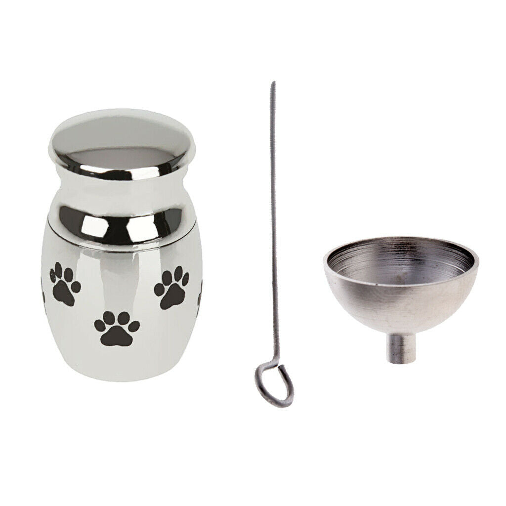 Small Cremation Memorial Keepsake Urn Ash Holder Container Jar(Paw Printed) +