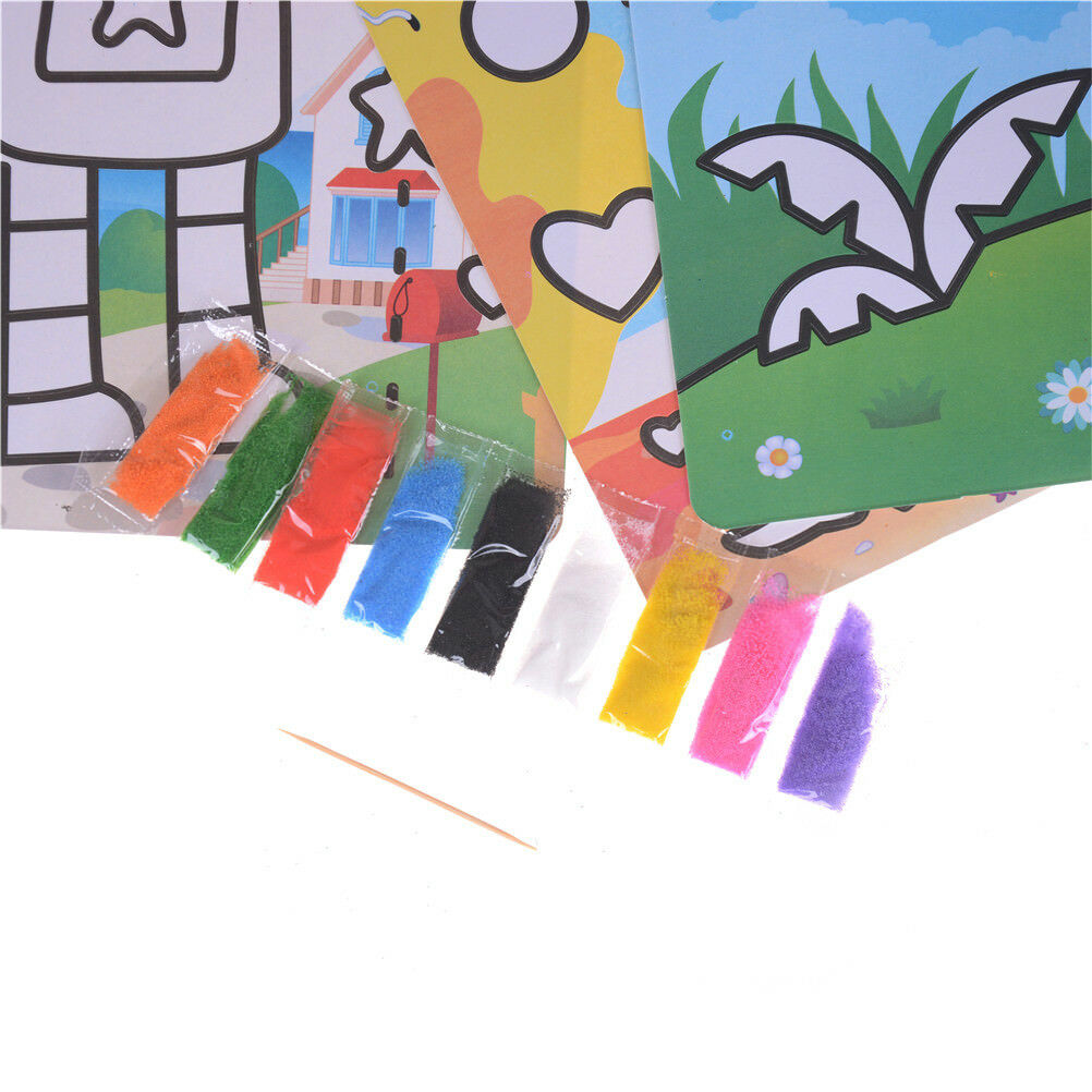 DIY Sand Painting Drawing Coloring Toys Kids Learning EducationToyWith9Col.l8
