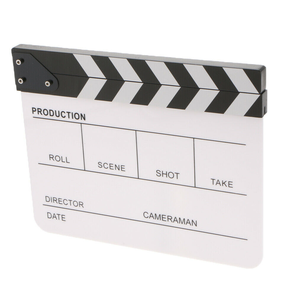 Film Movie Clapper Board Director Video Scene Cut Action Prop Clap White