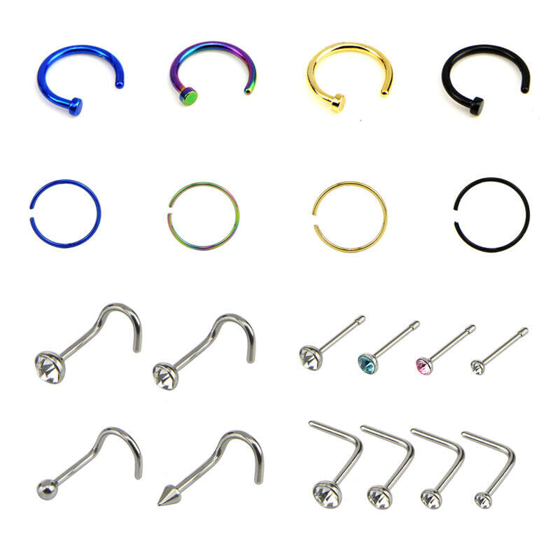 1set 18G 20G Professional Piercing Navel Tool Kit Stainless Steel  Nose R.l8