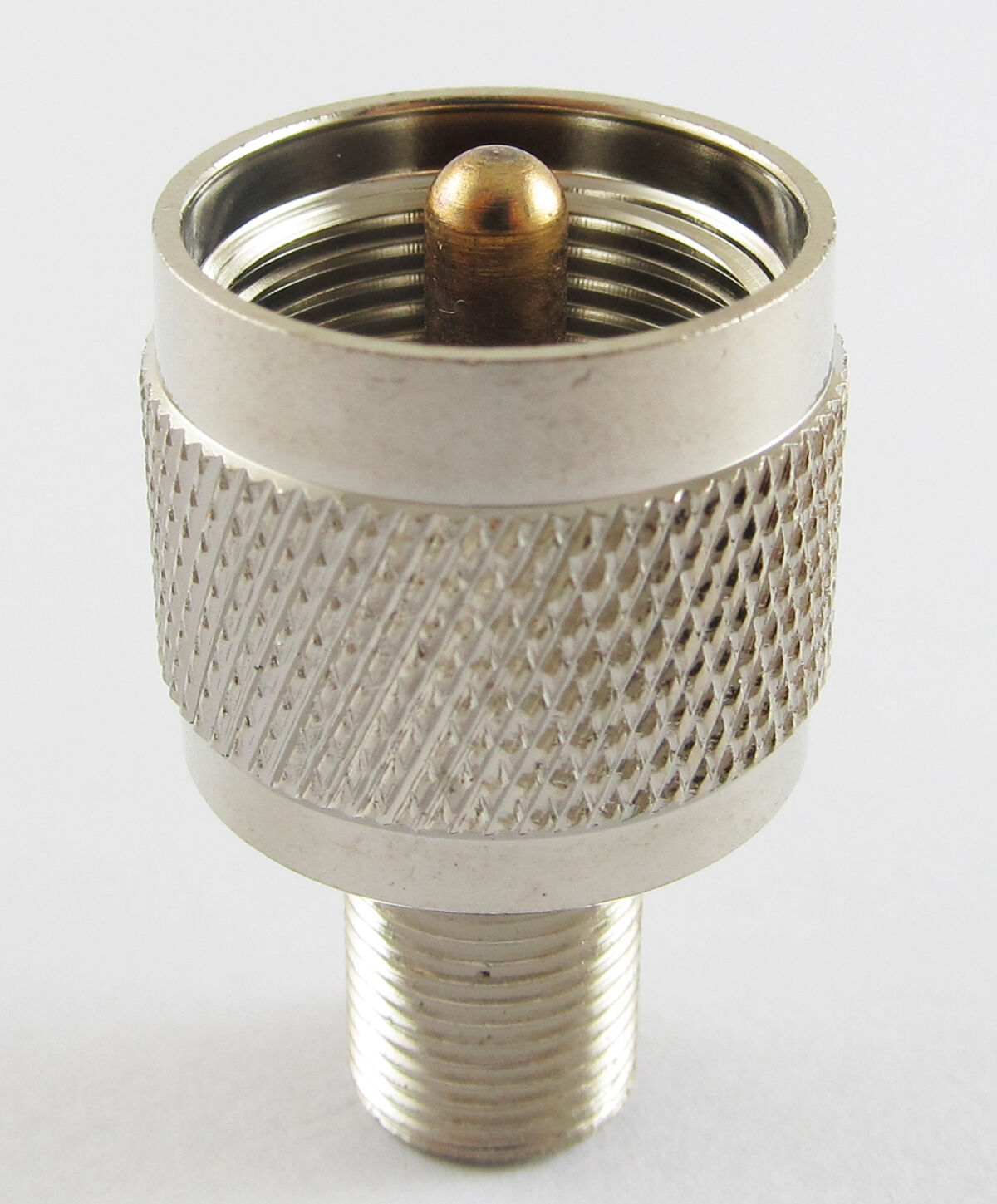 1pc F Female Jack to UHF PL259 Male Plug Straight RF Adapter Connector