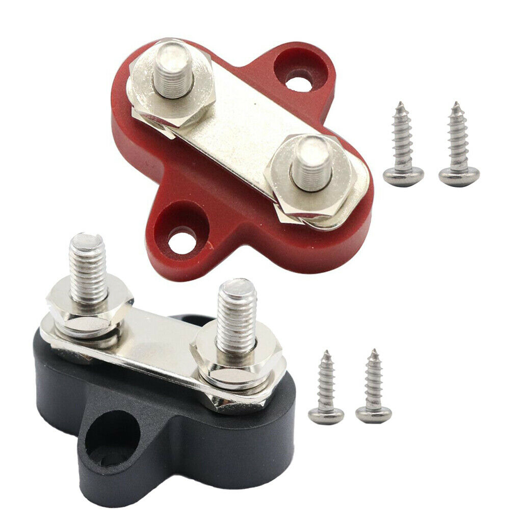 2 Pieces 48VDC Bus Bar Boat Electrical Dual Type M6 Terminal Stud Bus Bar
