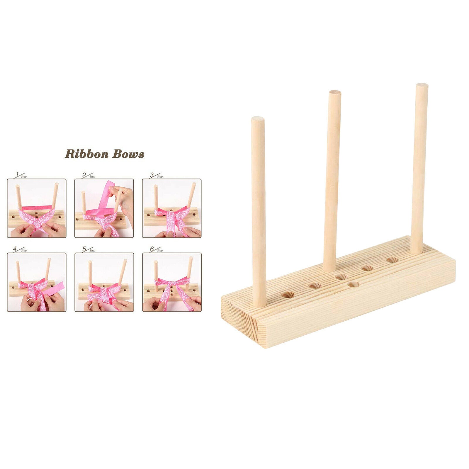 Wooden Ribbon Bow Maker Making Tool Gift Wrapping Christmas New Present