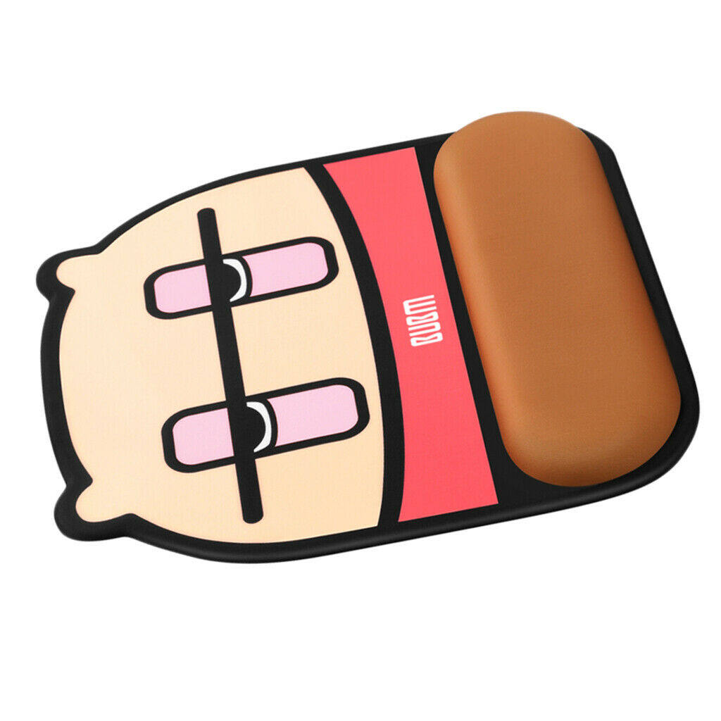 Comfort Wrist Mouse Pad Silicone Gel Protect Mat Piggy Pattern Light Red