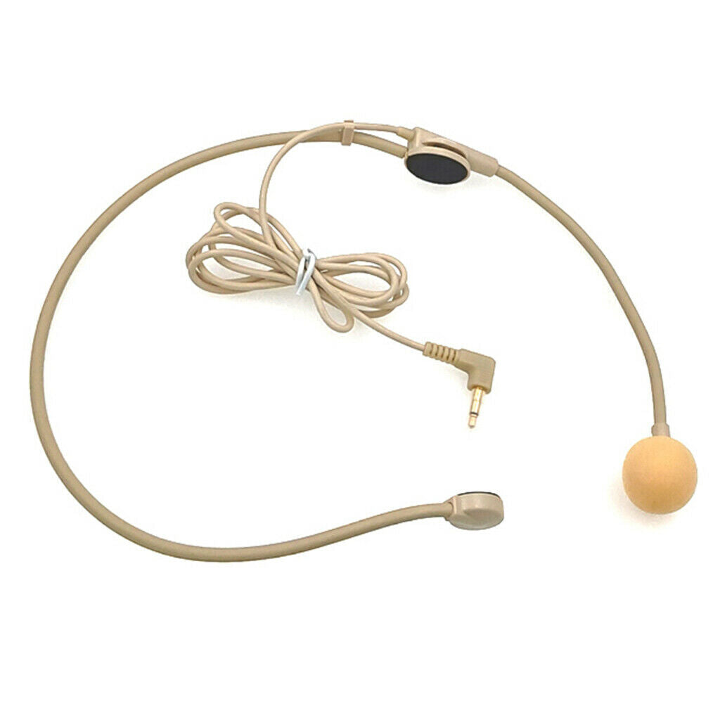 2 X 3.5mm Headset Headworn Microphone Condenser Microphone For Tour Guiding