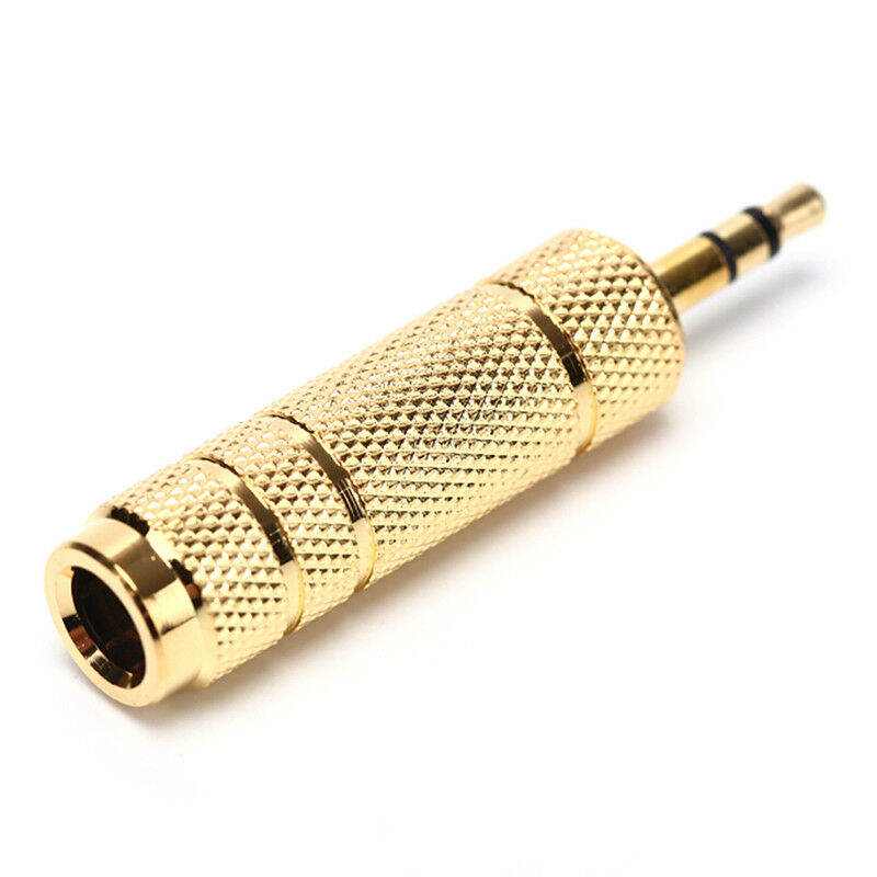 3.5Mm Male To 6.35Mm Female Stereo Audio Plug Headphone Jack Adapter Convert XC