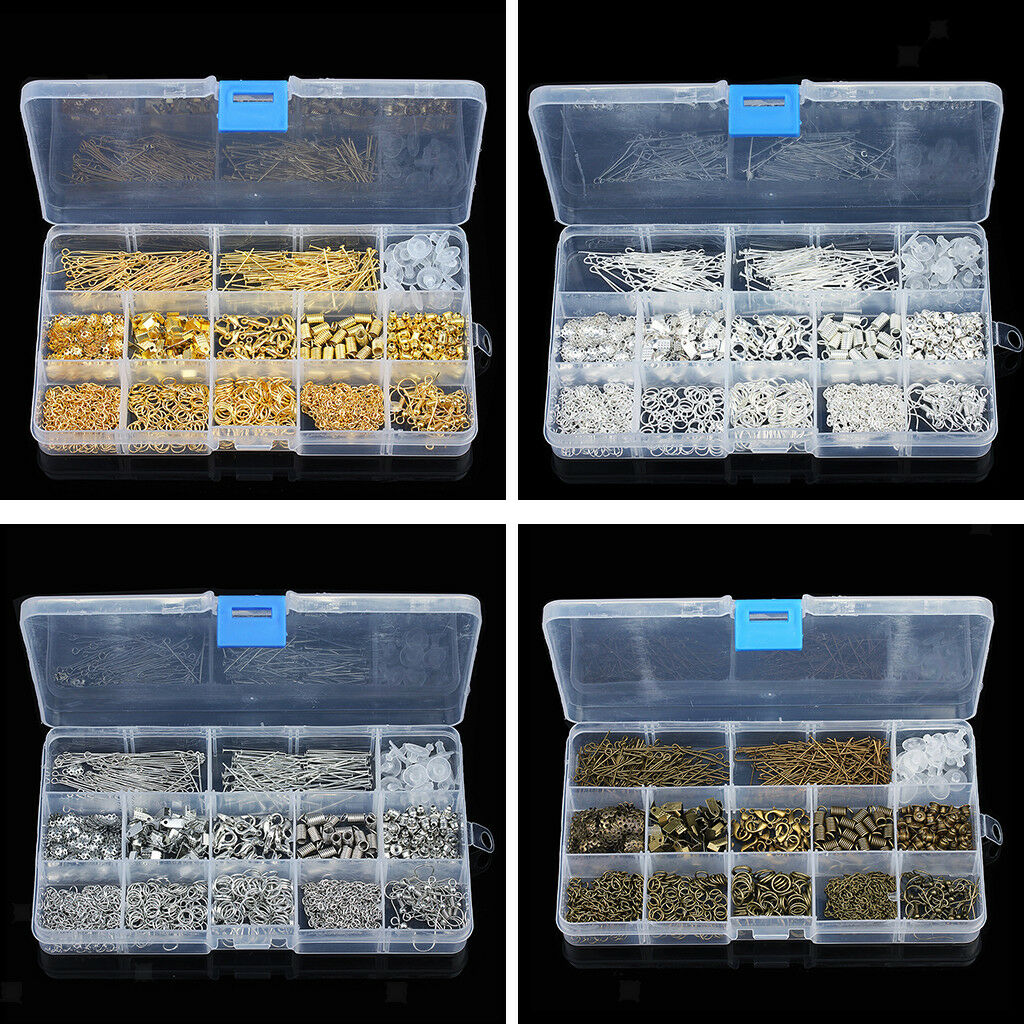 Jewelry Findings 580pcs Jewelry Making Starter Kit Earring Craft DIY Sliver