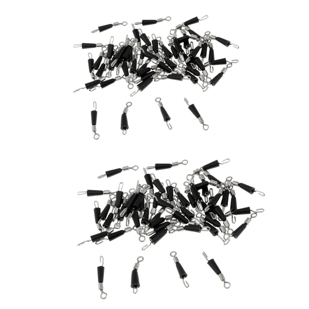 100Pcs Fishing Clips and Swivels Quick Change, High Strength Metal Fishing