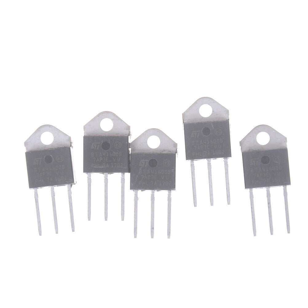 5PCS BTA41-600B Three Pole Triac SCR Bidirectional Controlled Silicon TO-3P W Tt