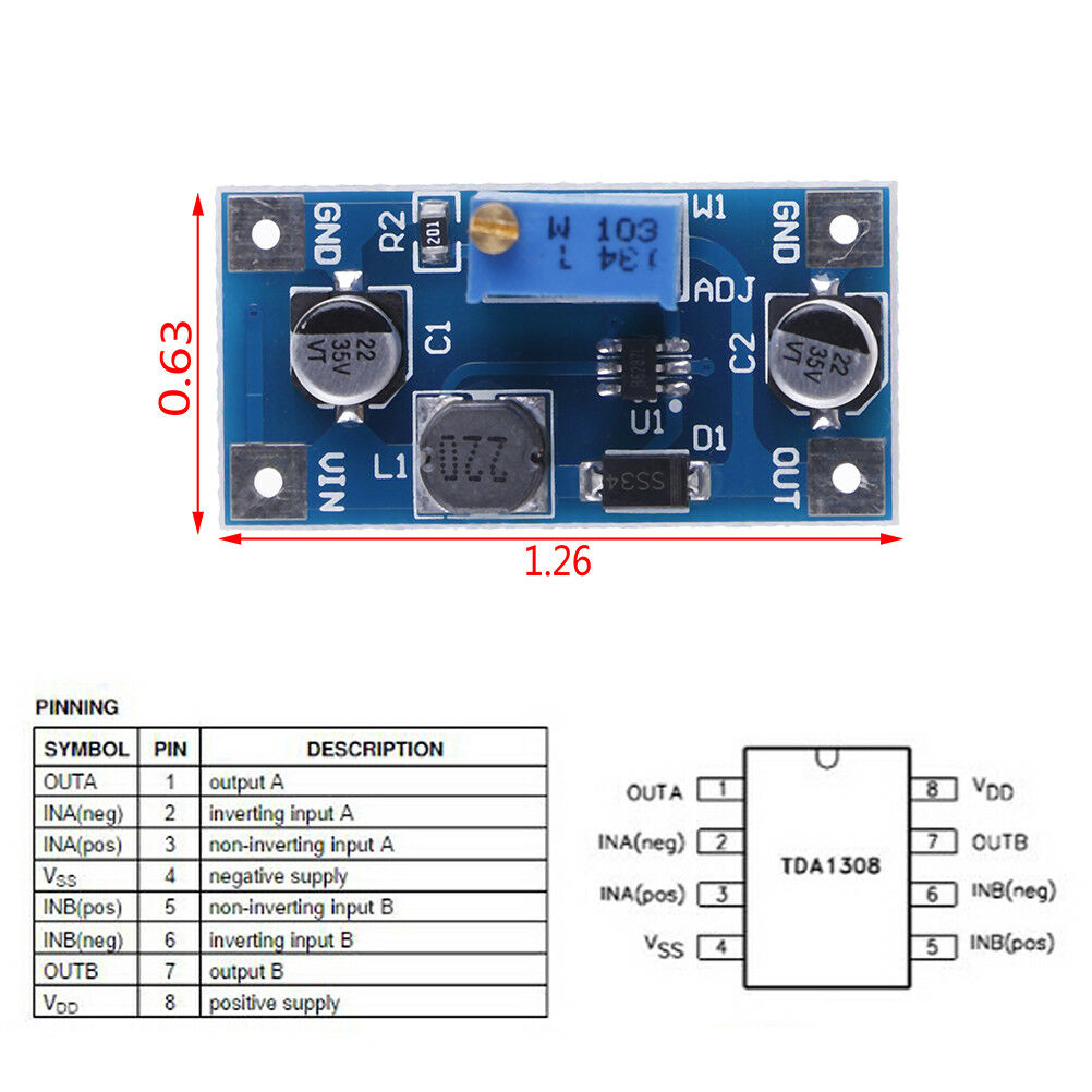 2A DC-DC boost stepup volt converter power supply2V-24V to 3v 5v 6v 9v 12v.l8