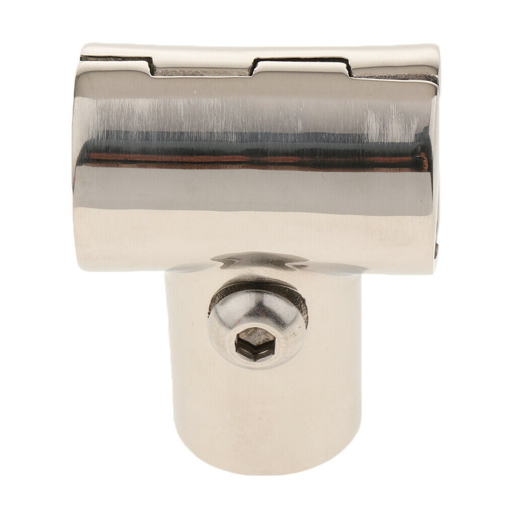 Boat Handrail Fitting 90 Degree Tee 3 Way 22mm 0.87 inch - Stainless Steel