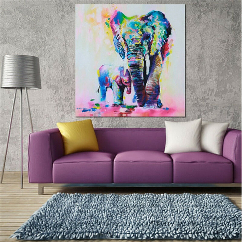 50x50cm Canvas Decorative Wall Art Painting Picture Elephant Print No Framed