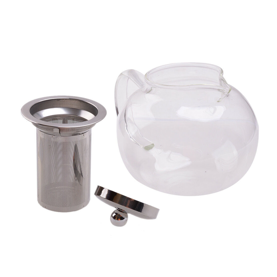 Glass Teapot w/ Stainless Steel Infuser Filter 1.3L Water Coffee Tea Teapot New