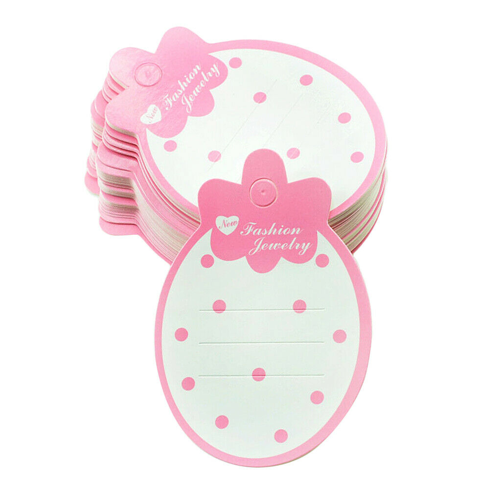 50pcs Strawberry Hairpin Card Kids Hair Clip Cardstock Display Cards Pink