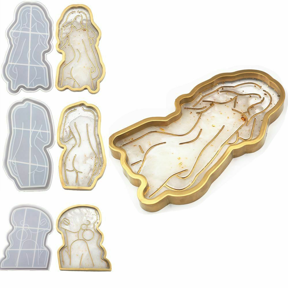 Pendant Agate Cup Mad Women Body Silicone Cup Coaster Mold Candle Holder mould