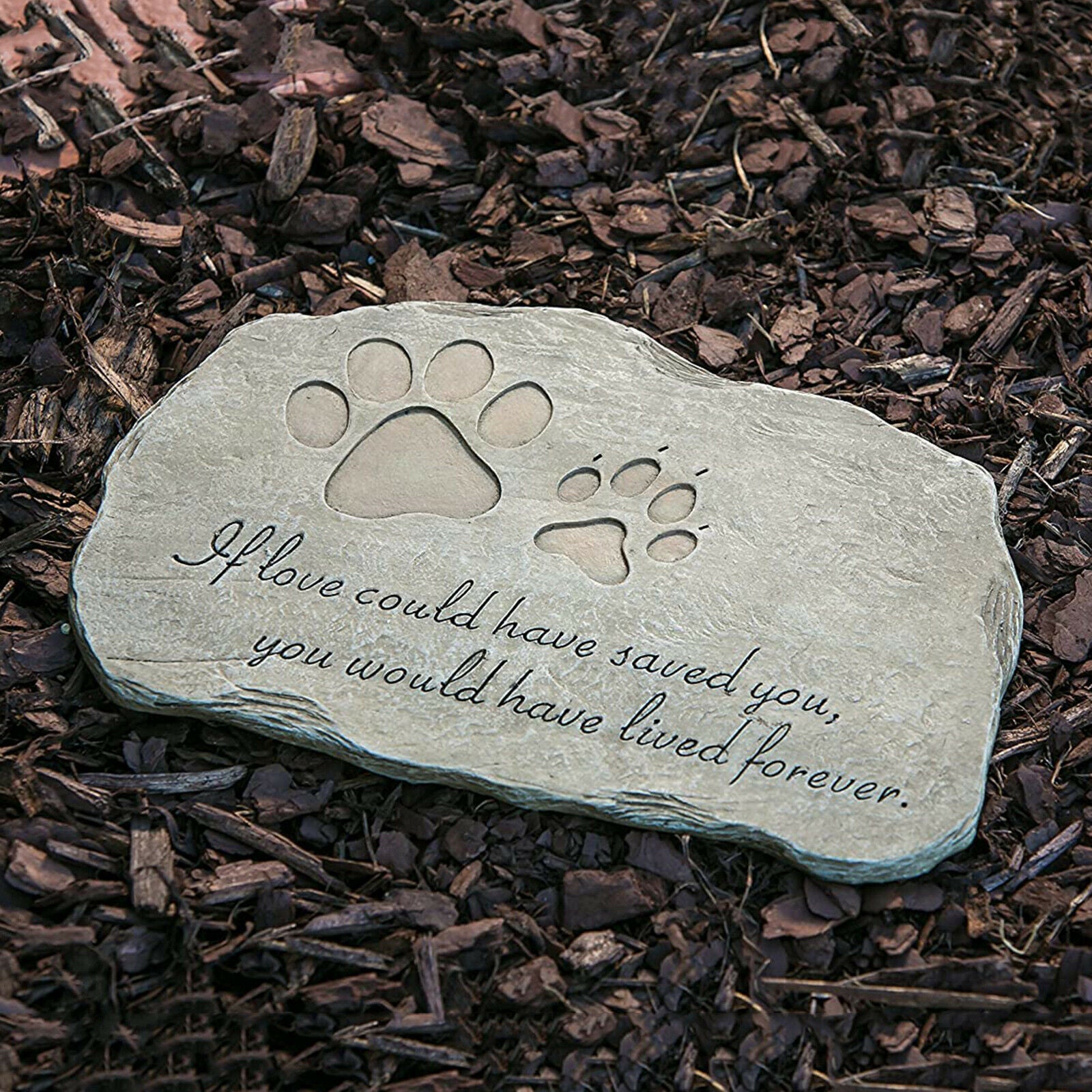 Pet Memorial Stone Waterproof Grave Marker Yard Tombstone Ornament Sympathy