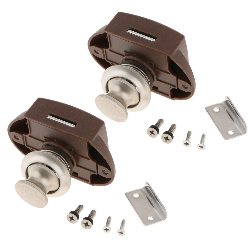 2x RV Paddle Door Lock Latch for storage Handle Knob Deadbolt Camper Trailer