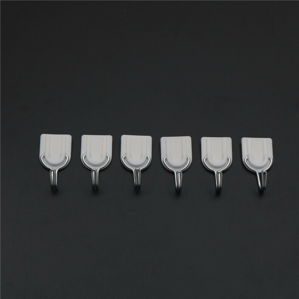 6PCS Bathroom Door Hooks Wall Hanger Hats Bag Key Adhesive Plastic Coat Ho.l8