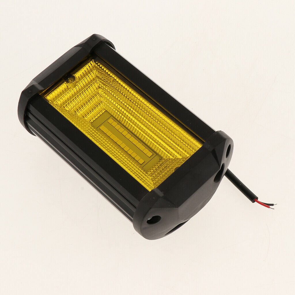 Auto LED Dual-Row Working Light 72w Car Roof Spotlights Flood - Yellow Light