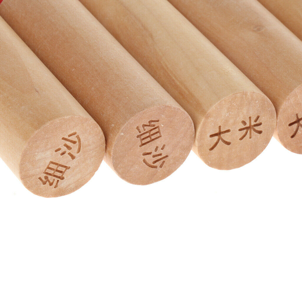 6pcs Wooden   Sensorial Auditory Training Material Sound Cylinders