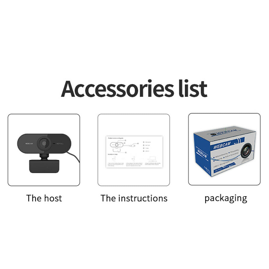 Smart 1080P HD Webcam PC Laptop USB Web Camera Cam with Microphone NEW