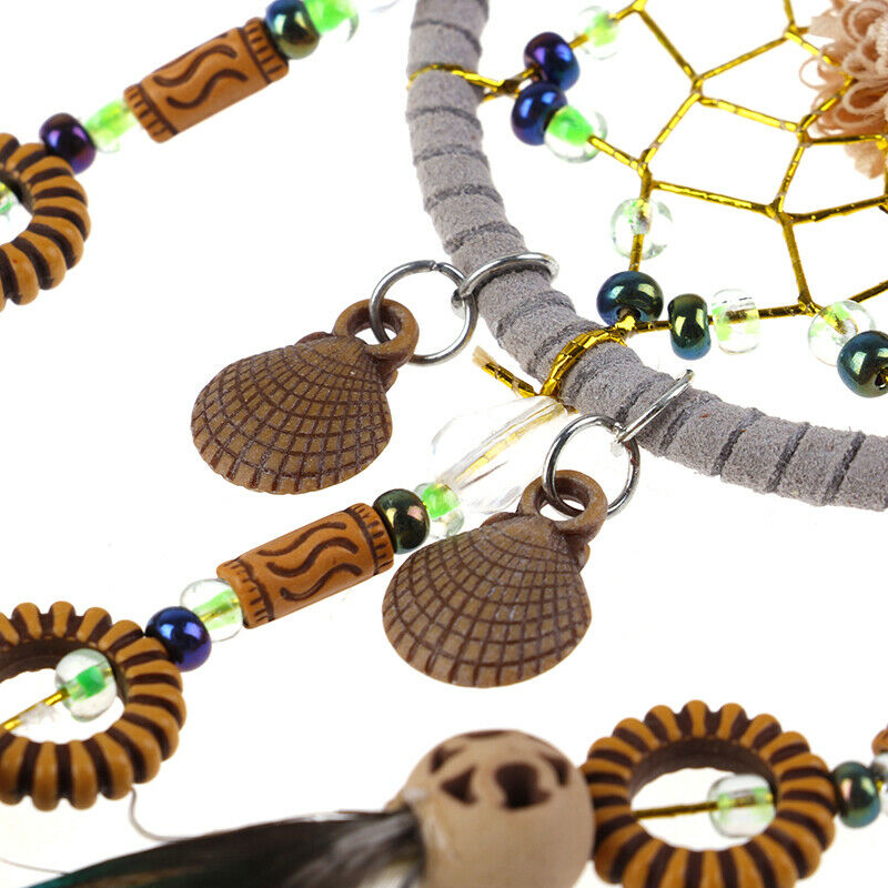 Car Dream Catcher for Rearview Mirror Handmade  Navy Blue Car Charms Hanging _BD