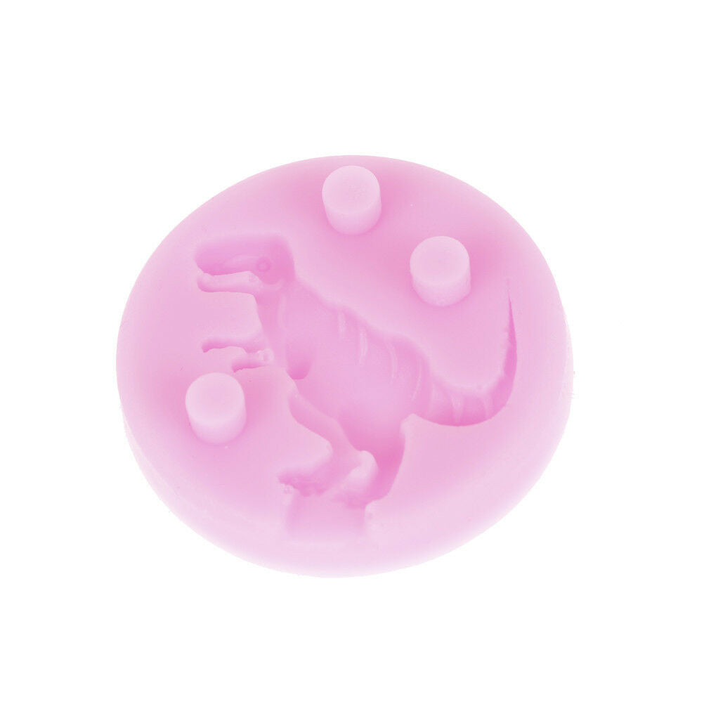 2pcs dinosaurs silicone fondant cake decor chocolate baking sugarcraft mold SJ