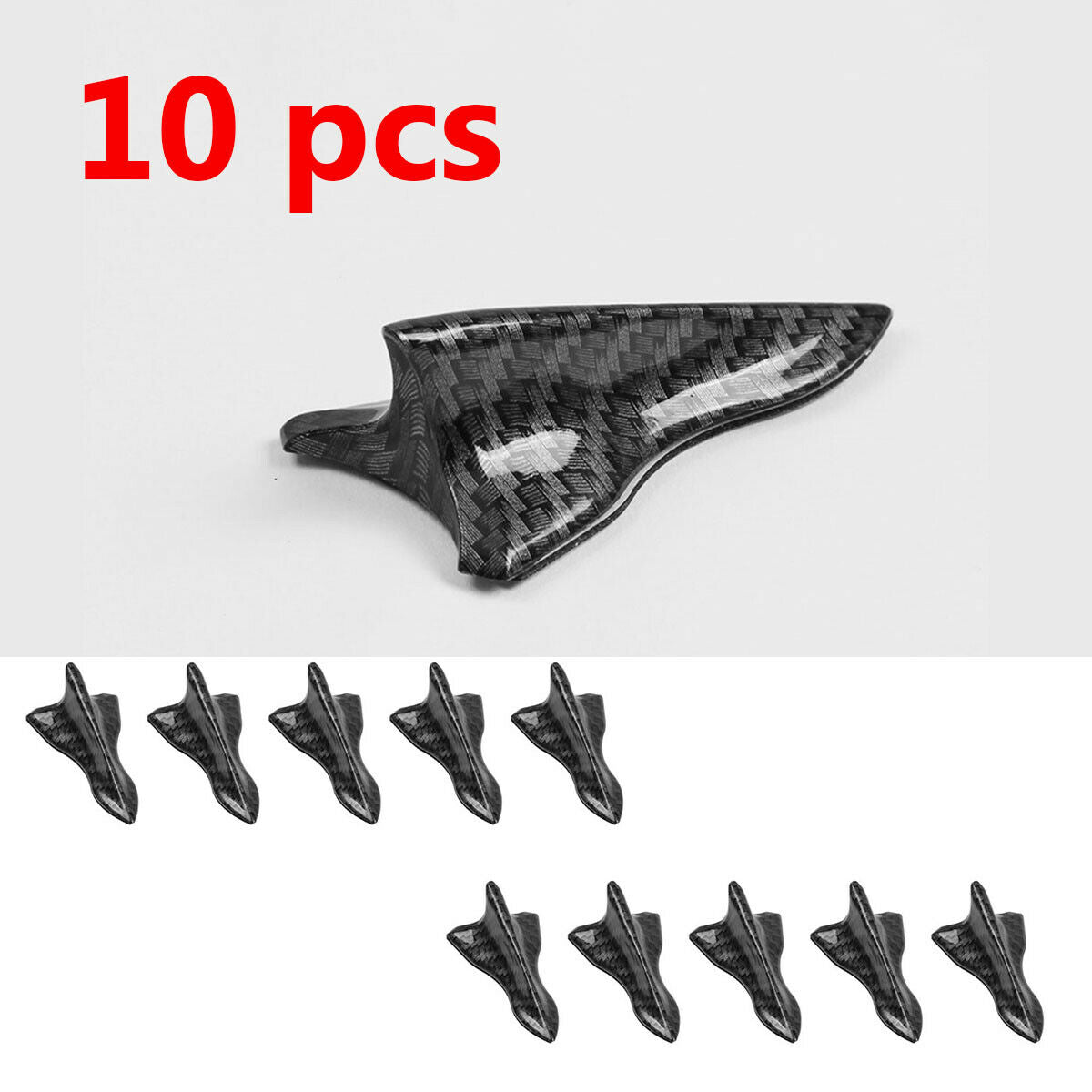10PCS shark fins wings Empennage Car Rear Tail  Diffuser  Vortex Generator black