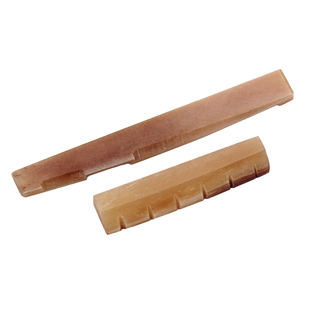 43mm Camel Bone Guitar Bridge Nut and Acoustic Guitar Saddle