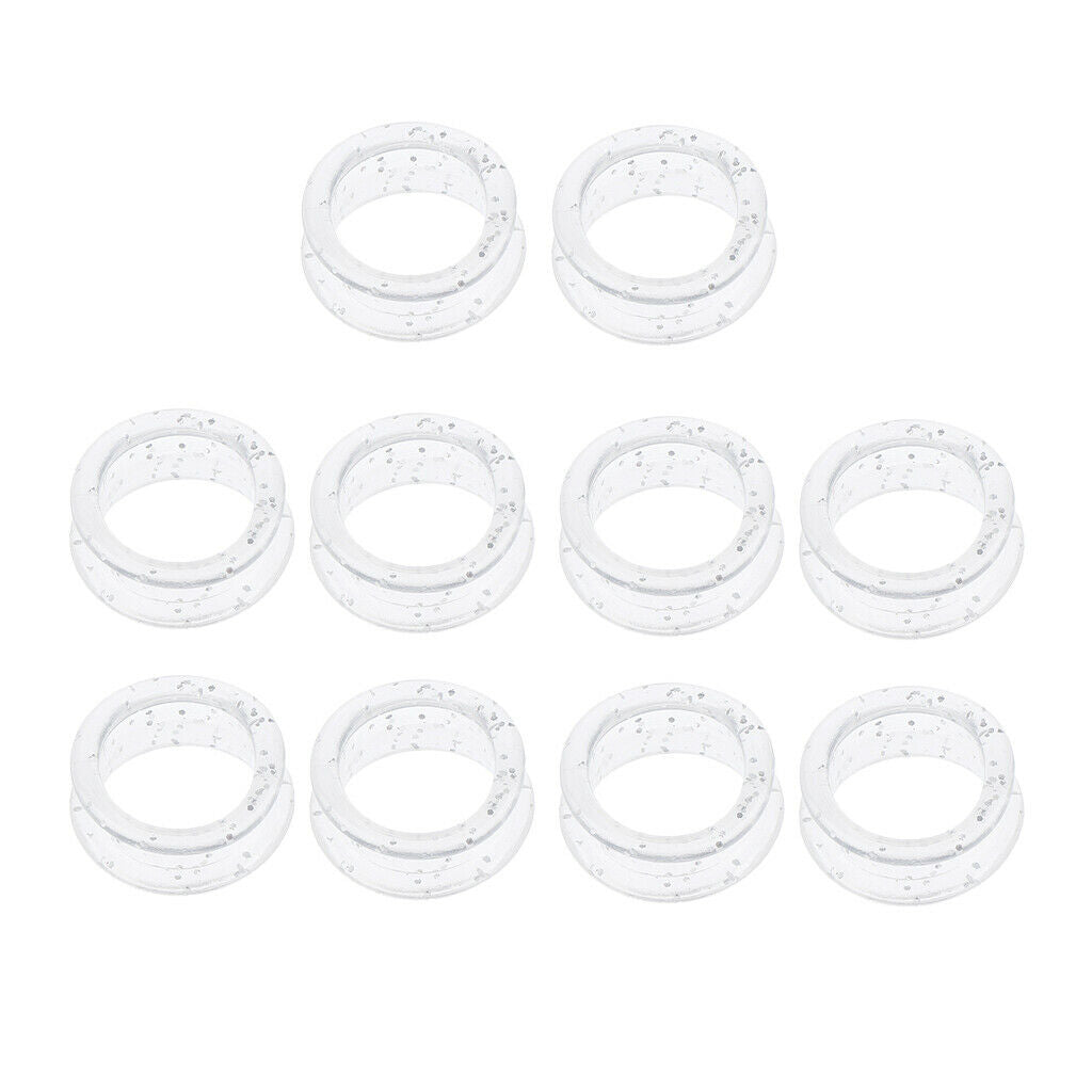10 Pieces Soft Rubber Scissors Shears Finger Rings Grips for Salon Barber White