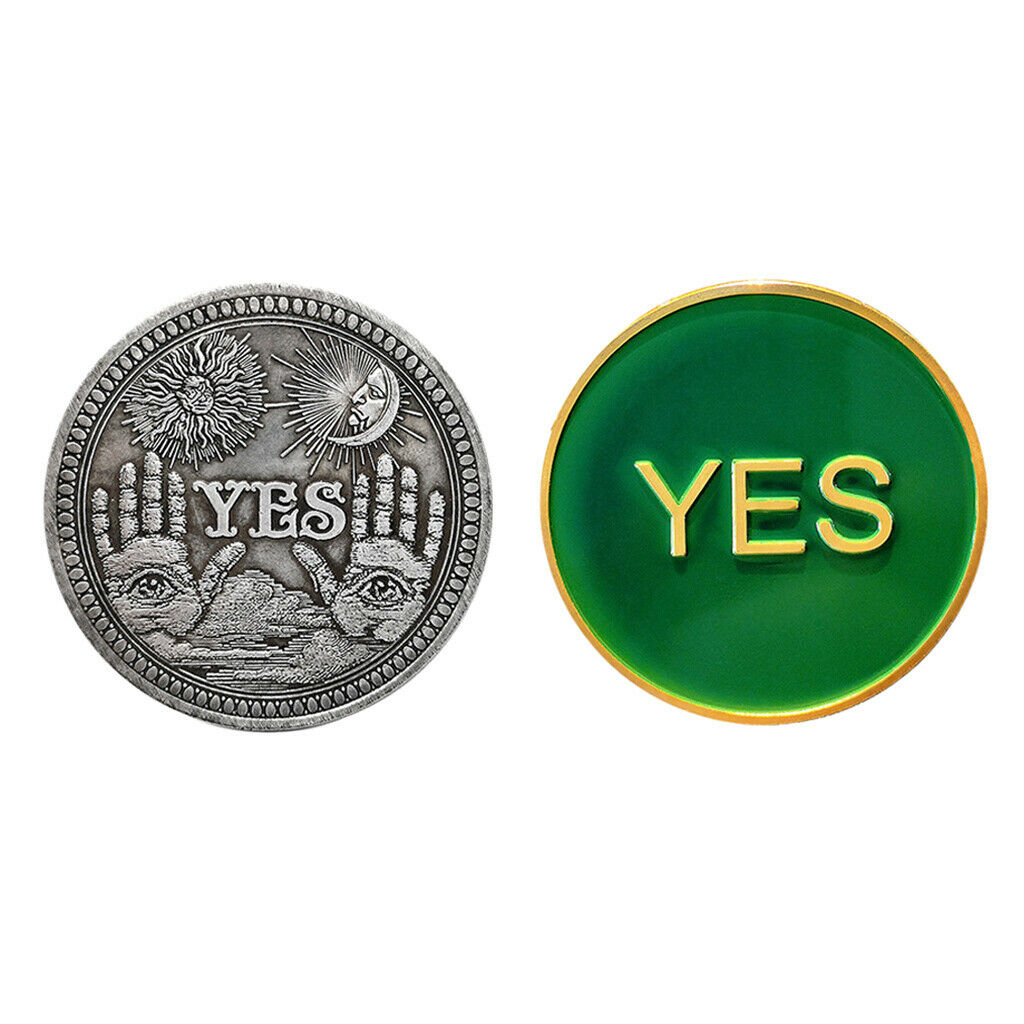 Set 2 Yes No Make Decision Lucky Coins Set Souvenir Business Holiday Art Gifts