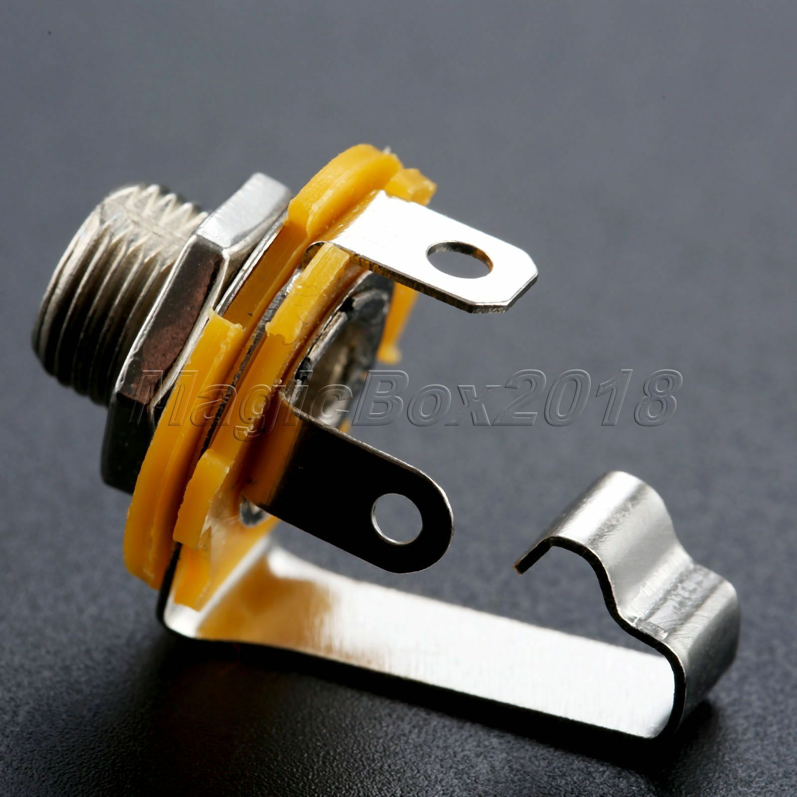 2Pcs Stereo Input Jack Plug Socket Output 1/4" 6.35mm Socket For Electric Guitar