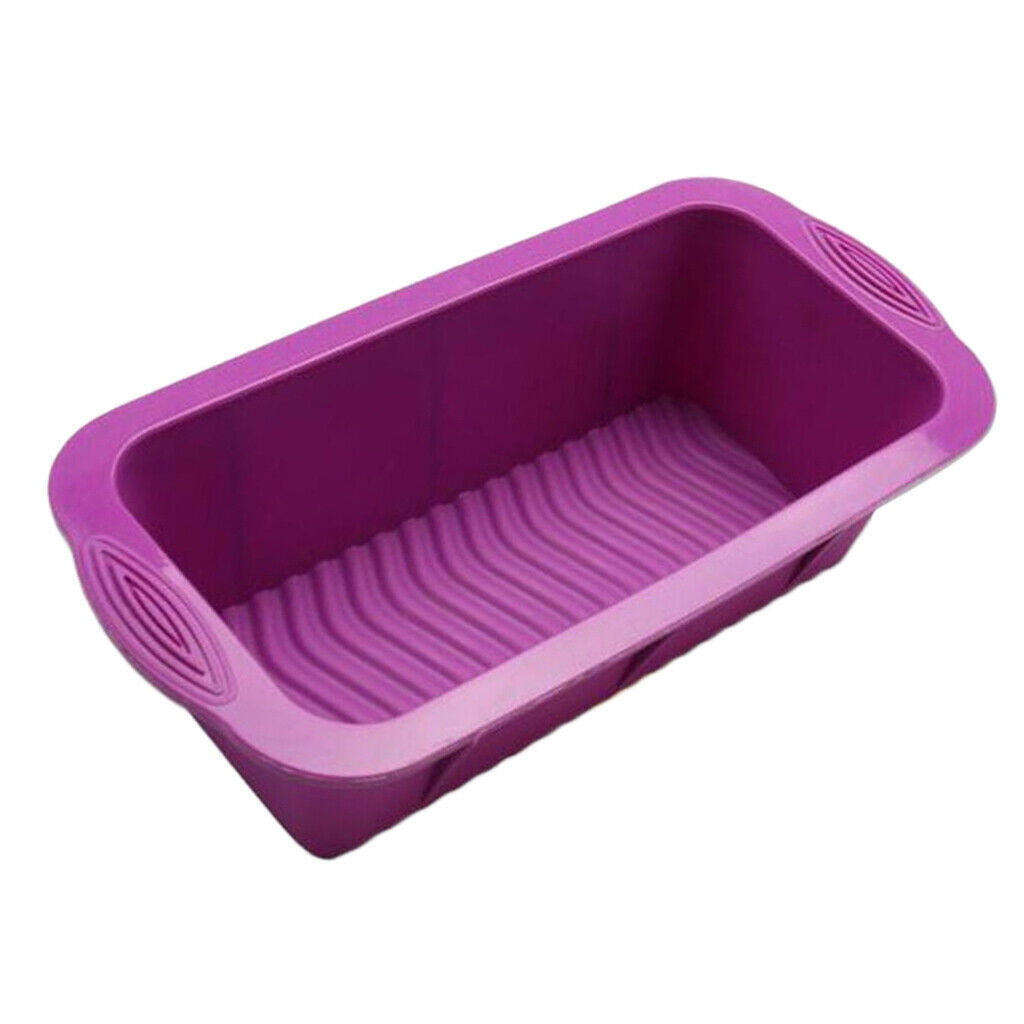 Non-stick Silicone Mould Baking Loaf Cake Tin Tray Kitchen Accessories Purple