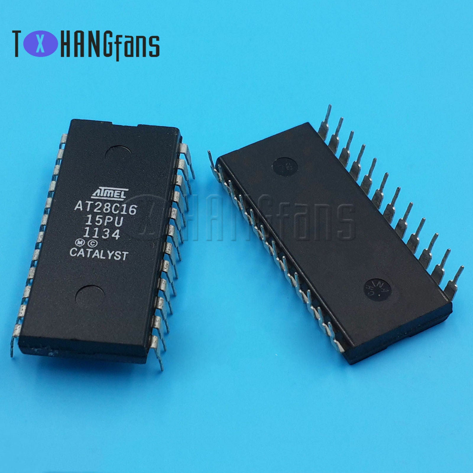 2PCS AT28C16-15PU CMOS Eeprom DIP-24 Atmel L49