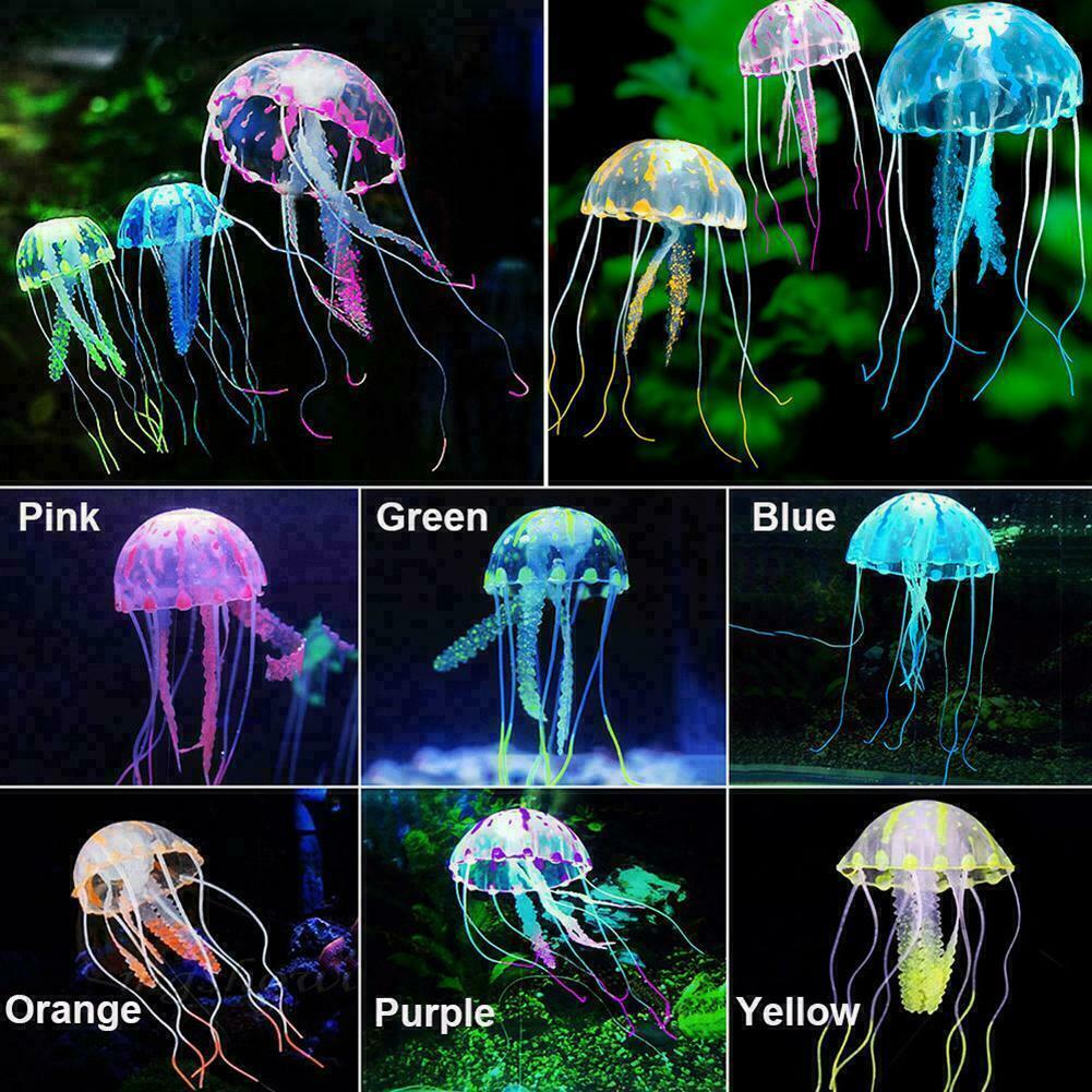 Bright Jellyfish Aquarium Fish Tank Decoration Animal Accessories