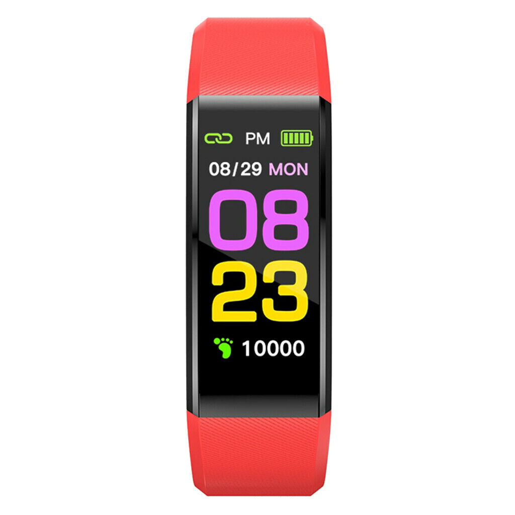 0.96inch 115Plus Sport Bluetooth 4.0 Blood Pressure Smart Watch  red