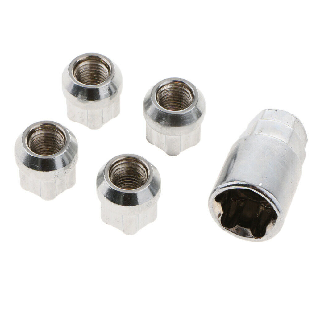 Set of 4 12x1.5 Factory Style Replacement Chrome Lug Nut Wheel Locks Fits for ,