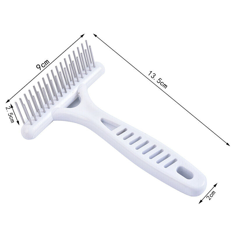 White Rake Comb for Dogs Brush Short Long Hair Shedding Remove Cat Dog Br.l8