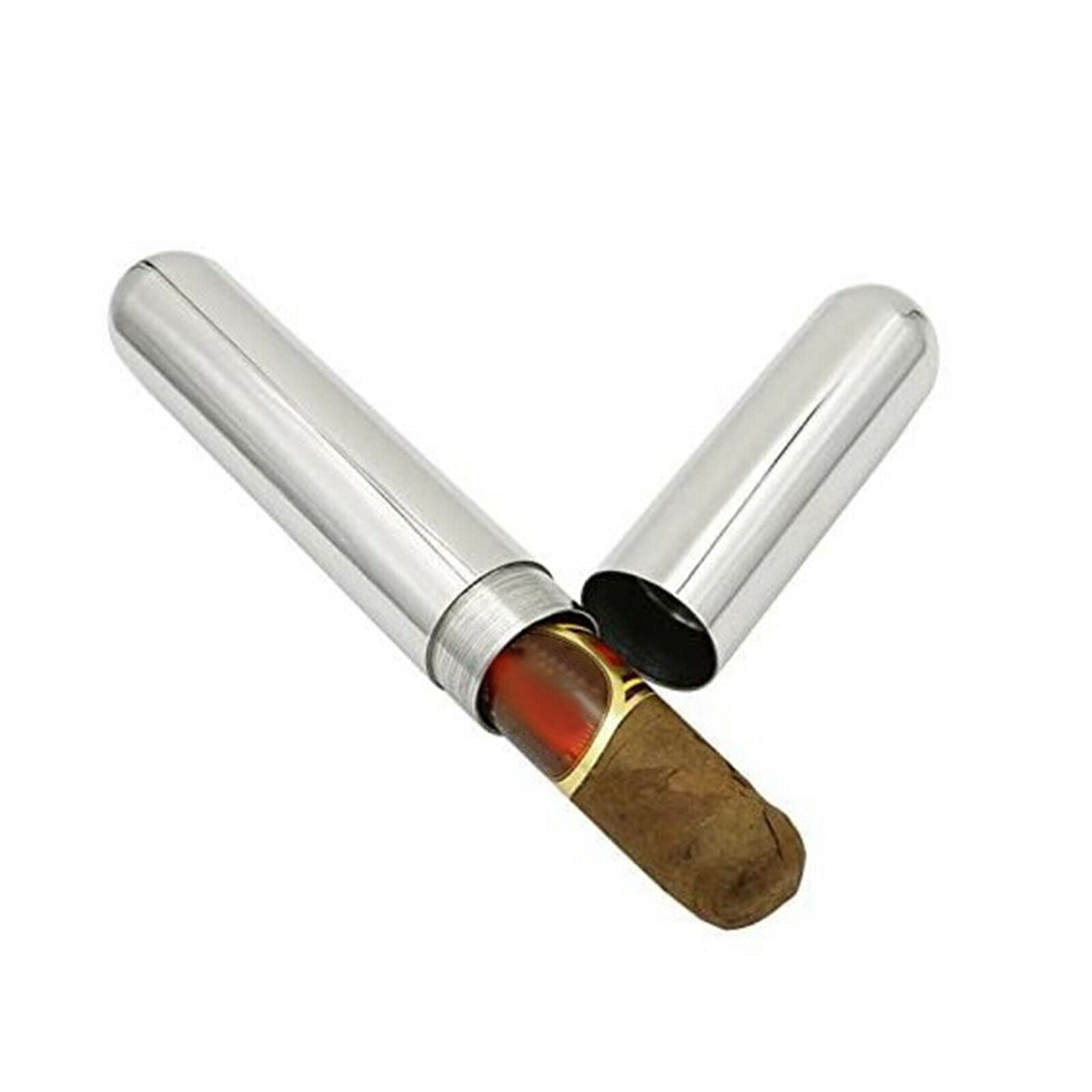 Travel Cigar Holder One Cigar Storage Humidor Carry Case Outdoor Men Gift
