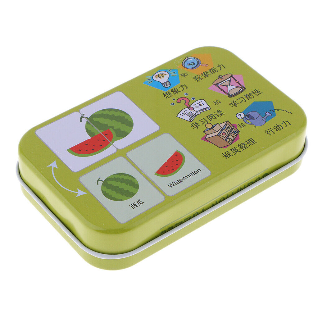 32 Pieces Preschool Educational Flash Cards for Kids Vegetables and Fruits