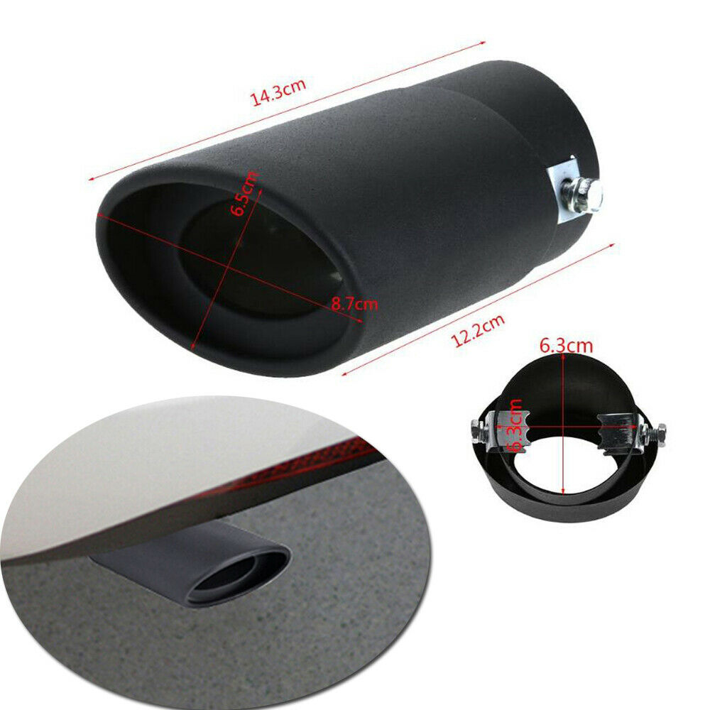 Universal 63mm Stainless Steel Car Exhaust Pipe Inlet Tips Muffler Tail Throat
