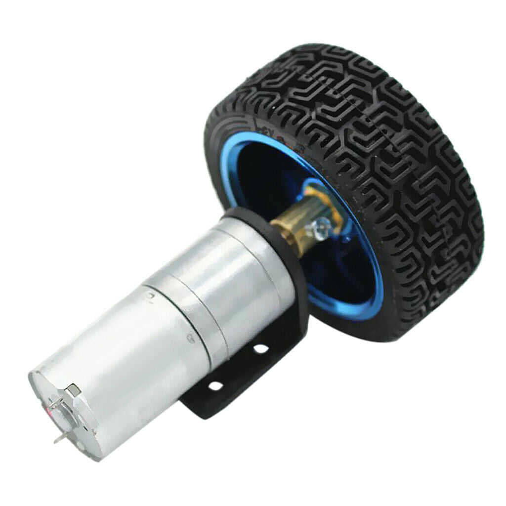2Pieces   Tire   Wheel   with   DC12V   Gear   Motor   for      Robot