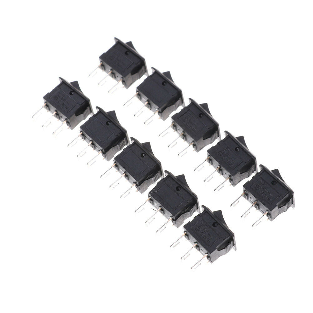 10PCS KCD11 3A/250V 3 Pin SPDT ON-OFF-ON 3 Position Snap Rocker Switch S Lt