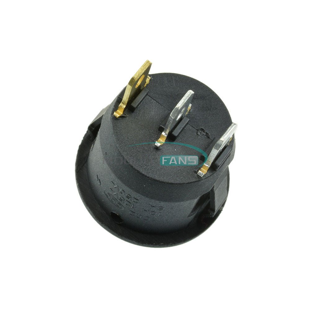 20PCS Mini Round Switch Blue 3Pin SPDT ON-OFF Rocker Snap-in
