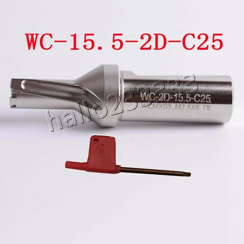 Φ15.5-2D-C25 15.5mm-2D U drill indexable drill For WCMX030208 CNC U drill insert