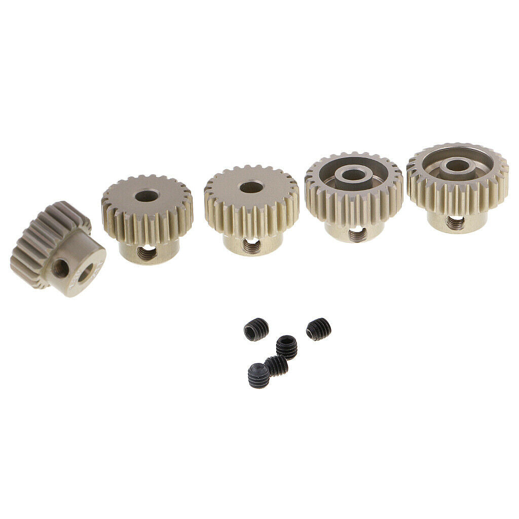 21T-30T Motor Gear Pinion 48DP 3.175mm Diameter for 1/10 RC Car Truck Vehicle